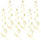 Oblique Unique® Deckenhänger 6 Stück Spiral Girlanden - Farbe wählbar (Gold)