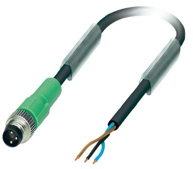 Phoenix Contact SAC-3P-M 8MS/3.0-PUR konfektioniertes Sensorkabel, Stecker gerade/offenes Ende, Länge 3m