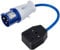 Silverline Tools 341082 - Convertidor de enchufe 16 A macho a 13 A hembra (Enchufe 16 A a toma 13 A)