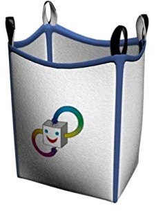 Big Bag 90x90x90 cm mit 6 Schlaufen, 5000 KG Bruchlast DIN EN ISO 21898