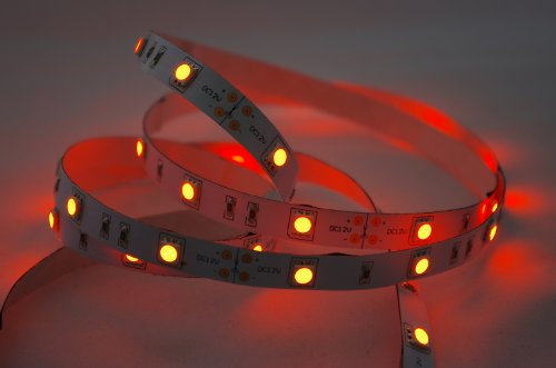 5 Meter oranges LED Strip Stripe Streifen Leiste Band (5m, orange, IP20) - Anschlussbuchse für Hohlstecker