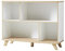 Germania 3267-221 Regal im skandinavischen Design GW-Oslo in Weiß/Absetzungen Sanremo-Eiche-Nachbildung, 120 x 93 x 40 cm (BxHxT)