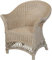 korb.outlet Kindersessel, Kinderstuhl mit Armlehnen aus echtem Rattan Sessel Kinderzimmer (Vintage Weiss)
