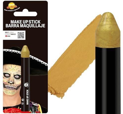 Guirca Fiestas GUI15219 - Blister Pack: Make-up Stick, 14x90. Gold