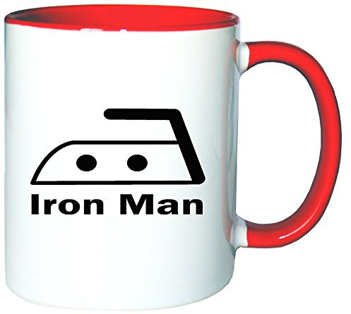 Mister Merchandise Kaffeetasse Becher Iron Man Bügeln Teetasse