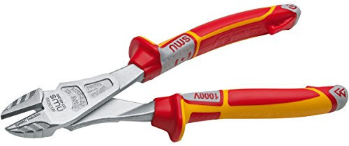 Nws 137-49-VDE-180-SB N137-49-VDE-180-SB Number 137-49 VDE Heavy Duty Side Cutter, Silver/Red, 180 mm