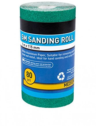 Blue Spot Tools 19858 5mtr 115mm Sanding Roll 80 Grit