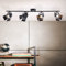 Lightbox LED Deckenstrahler mit warmweißem Licht - 4 flammiges Spotrohr mit schwenkbaren Köpfen - Leuchtmittel inklusive und wechselbar - aus Metall - in Matt Schwarz