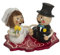 Drechslerei Kuhnert Rauchmann/Räucherfigur - Rauchwurm aus Holz - Rudi & ROSI - Motiv: Hochzeitspaar - Höhe: ca. 14cm - Made in Germany