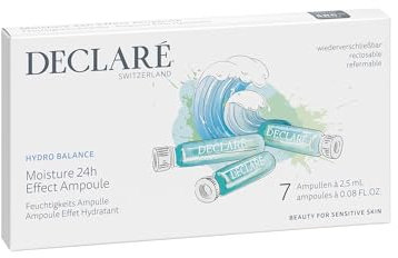 Declaré Moisture 24H Effect Ampoule 7 x 2,5 ml - Feuchtigkeits-Ampullen mit 24-Stunden-Wirkung mit Hyaluronsäure & Wüstenpflanzen Extrakt – Spendet intensiv Feuchtigkeit – Geeignet für alle Hauttypen