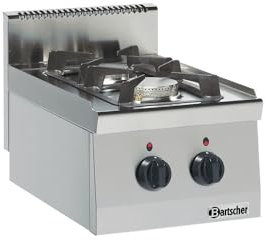 Piano Cottura 2 fuochi a Gas da appoggio linea 60 - Bartscher 1317433