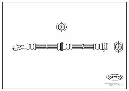 Corteco 19032303 Bremsschlauch vorne | 19032303 passend für | 19032303