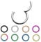 Treuheld® | 1,2mm x 8mm Segment Clicker Piercing Ring aus Chirurgenstahl | Gold | als Lippenpiercing, Septum Nasenring, Ohr, Bauchnabelpiercing