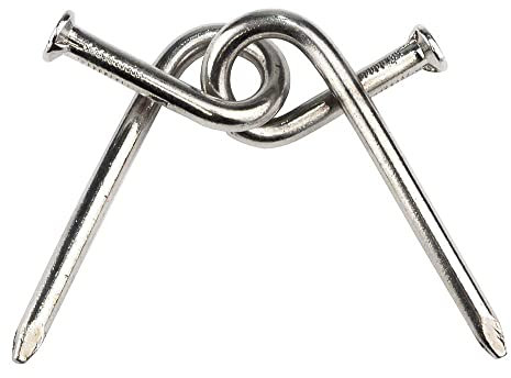 Logica Juegos Art. Los Clavos de Nueva York - Rompecabezas de Metal - Dificultad 1/6 Facìl - Serie de Viajeros