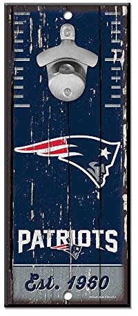 WinCraft New England Patriots NFL Schild mit Flaschenöffner