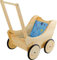 small foot 7286 Puppenwagen „Nostalgie“ aus Buchenholz, mit Gummireifen für leise Laufgeräusche