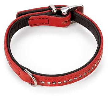 Karlie Halsband Vintage Strass L: 27 cm B: 10 mm rot einreihig