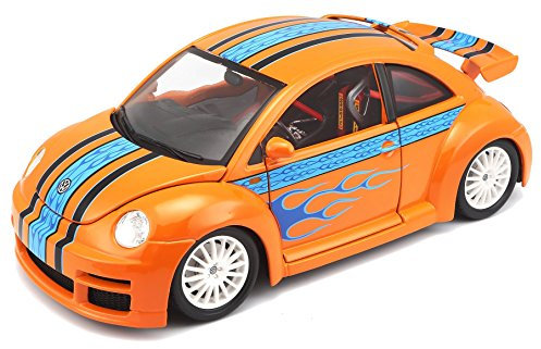 Bburago 1:18 Gold Volkswagen New Beetle Cup - Modellauto, Auto, Rennsport, für Jungen (Kind), unisex