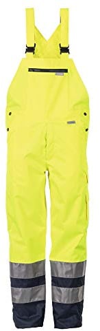 Planam High Visibility Rain Dungarees Work Trousers