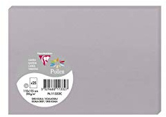 Clairefontaine 11332C Packung mit 25 Karten Pollen in Format C6, 110 x 155mm, 210g, koalagrau