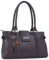 Catwalk Collection Handbags - Damen Leder Schultertasche - Handtasche Mittelgroß für Notizbuch A5 - MARTINA - Braun