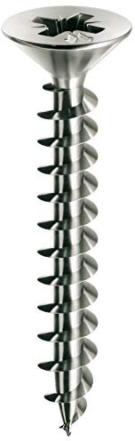 Mustad: 200 Viti Panelvit®Acciaio Inox, Testa Svasata Piana, 3.5x20 mm, passivate,Lubrificate Lubex®