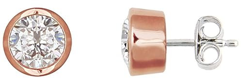 XENOX Ohrringe XS7157R Damen Ohrstecker Silver Circle rosé Sterling-Silber 925 Rose weiß Zirkonia