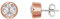 XENOX Ohrringe XS7157R Damen Ohrstecker Silver Circle rosé Sterling-Silber 925 Rose weiß Zirkonia