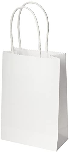 Docrafts Bare Basics Kleine Geschenk-Taschen, 5 Stück, weiß