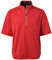 Greg Norman Collection Men's 1/4 Zip Short Sleeve Weather Knit Jacket, Cardinal, 3X-Large