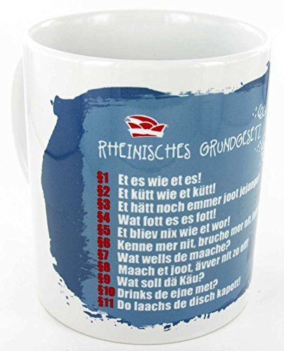 die stadtmeister Keramiktasse weiß Rheinisches Grundgesetz
