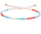 KELITCH Boho-Farbe Kristall Muschel Perlen Freundschaftsarmbänder Handgemachte Strand Armband Armreifen Schmuck Für Frauen (Rose Beige)