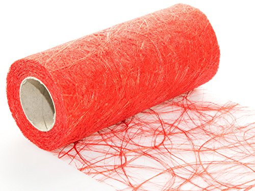 Unbekannt 25 m x 20 cm Sizoweb® Vlies Original Tischband Tischläufer feuerrot leuchtrot rot für Hochzeit, Weihnachten