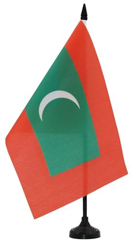 AZ FLAG - Tischflagge Malediven - 21x14 cm - Republik Malediven Tischfahne 14 x 21 Cm - Flaggen