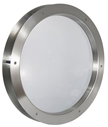 Edelstahl Bullauge TBAM-450 BS Milchglas beidseitig verschraubt Türfenster