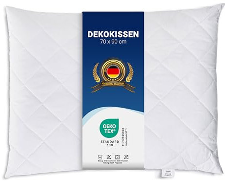 ZOLLNER Komfortables Kopfkissen - 70x90 cm - mit Reißverschluss – Individuell anpassbare Füllung aus Synthetikfasern - bis 95°C waschbar - Bezug aus Baumwollmischung - Hotelqualität