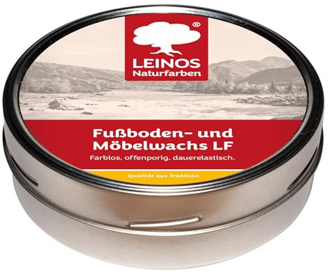 LEINOS Fußboden- & Möbelwachs LF 310 | 350 gramm Natürliches Hartwachs für Innenbereiche | Atmungsaktiver Schutz für Holz, Kork, Tonfliesen | Reines Naturwachs mit Bienen- & Carnaubawachs