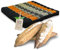 livasia Sitzkissen Stuhlauflage groß - 50x50x6cm - Bodenkissen Indoor/Outdoor, Meditationskissen Yogakissen, Stuhlauflage für Palettenmöbel, Steppkissen für Stuhl und Bank (Schwarz/Orange)