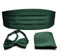 PenSee Vorgebundene Fliege für Herren, Einstecktuch und Kummerbund, 042-hunter green, Medium