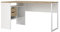 Tvilum Eckschreibtisch mit zwei Schubladen, Eiche und weiße Farbe, 145 x 76 x 81 cm