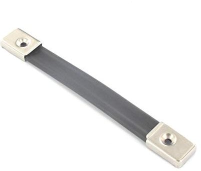 175mm Nickel Plated Flat Black Plastic Replacement Case Handle