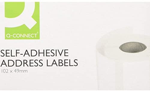 Q-Connect Address Label Roll Self Adhesive 102x49mm White (Pack of 180) 0073024