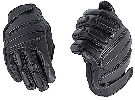 TacFirst Einsatzhandschuhe SEK 1 H006, 360° schnitthemmende Polizei, Security Handschuhe, Schwarz, XS