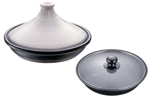 3002 ATZ0401 Ishigaki coup Deere IH tajine pot (avec couvercle en verre) 19cm blanc (Japon import / Le paquet et le manuel sont ?crites en japonais)