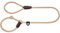 HUNTER Retriever-Hundeleine FREESTYLE, Farbe: beige, integrierte Halsung, stufenlos verstellbar, witterungsbeständig, pflegeleicht, griffig, robustes Tau mit Ledertipps, Größe: 08/120