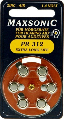 30 Hörgerätebatterien Maxsonic 312