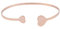 LUIBER BIJOUX Damen Armreif mit zwei Herzen rosé vergoldet Armspange filigraner Schmuck