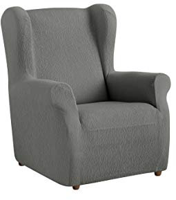 Textil-home Stretchhusse für Ohrensessel TEIDE, 1 Sitzer - 70 a 100Cm. Farbe Grey