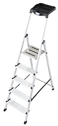 KRAUSE Stehleiter Secury mit Multigrip System, 5 Stufen, 126535, LBSC535