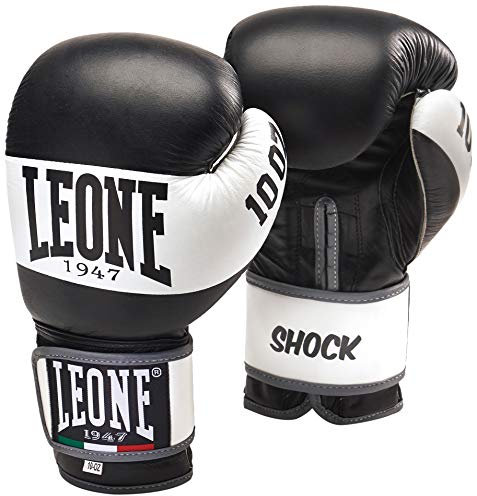 LEONE 1947, Shock-Boxhandschuhe, Unisex-Erwachsene, Schwarz, 16 OZ, GN047